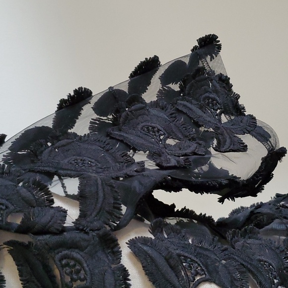 H & M black sheer  fabric top size 2 new with tags - Picture 4 of 8